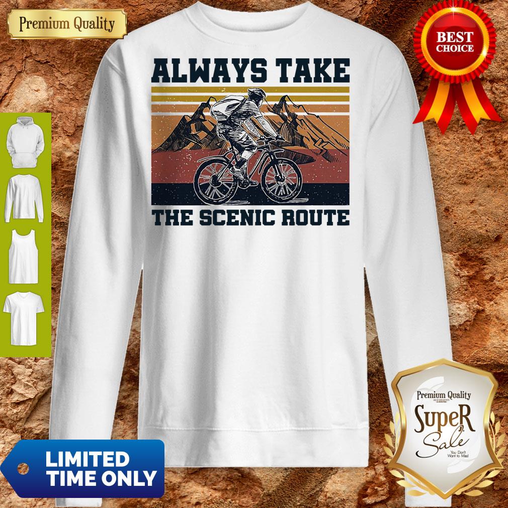 Premium Cycling Always Take Scenic Route Vintage Shirt
