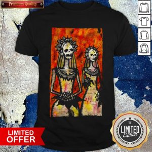 Brides Skeletons Couple Day Of The Dead Halloween Shirt