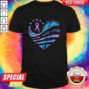Heart Cancer Epilepsy Awareness Faith Hope Love Shirt