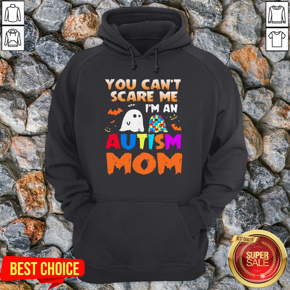 You Can't Scare Me I'm An Autism Mom Ghost Halloween Shirt