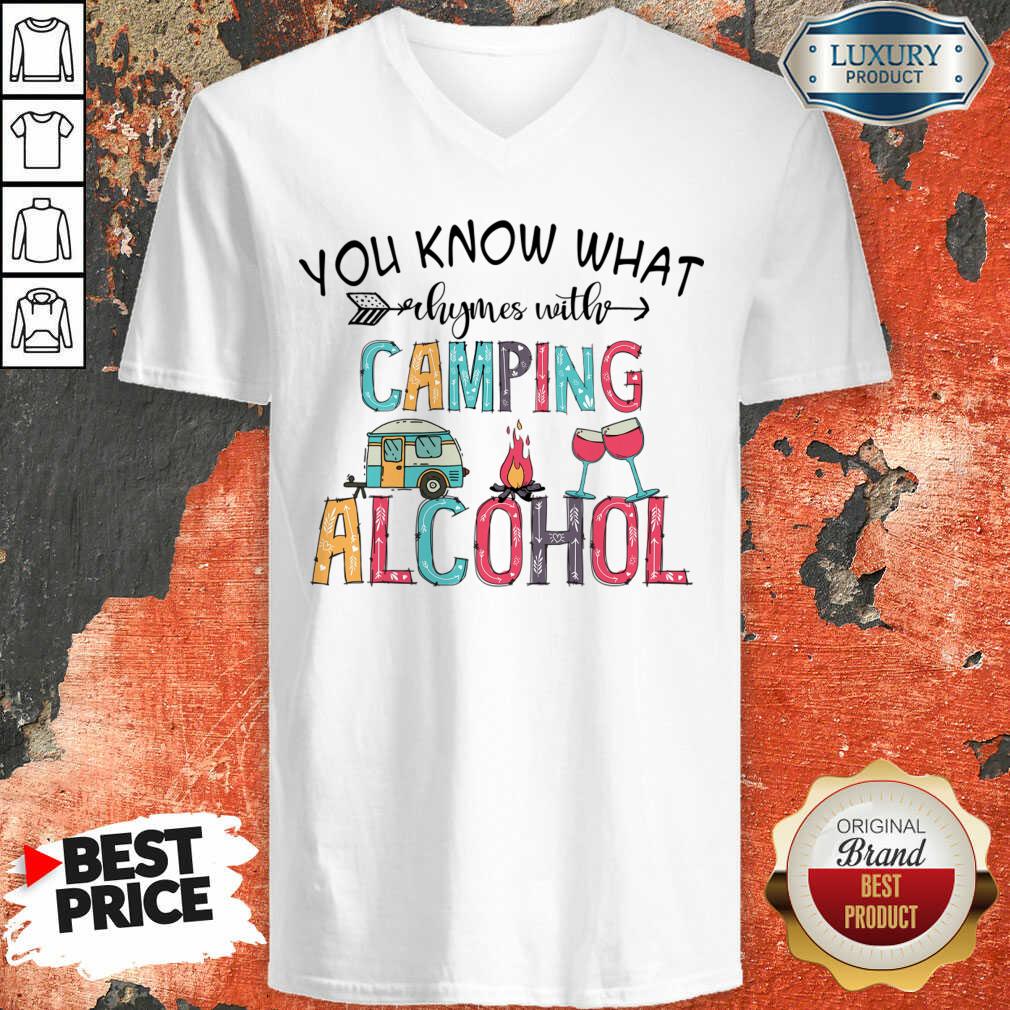 You Know What Rhymes With Camping Alcohol Camping Lover Shirt