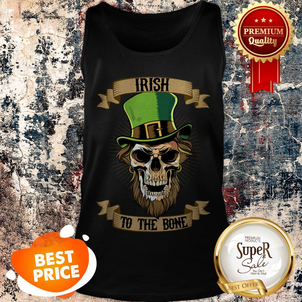 Nice St Patricks Day Leprechaun Skull Irish To The Bone T-shirt
