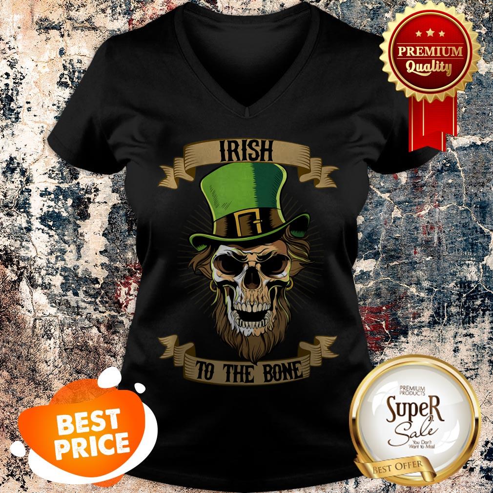 Nice St Patricks Day Leprechaun Skull Irish To The Bone T-shirt