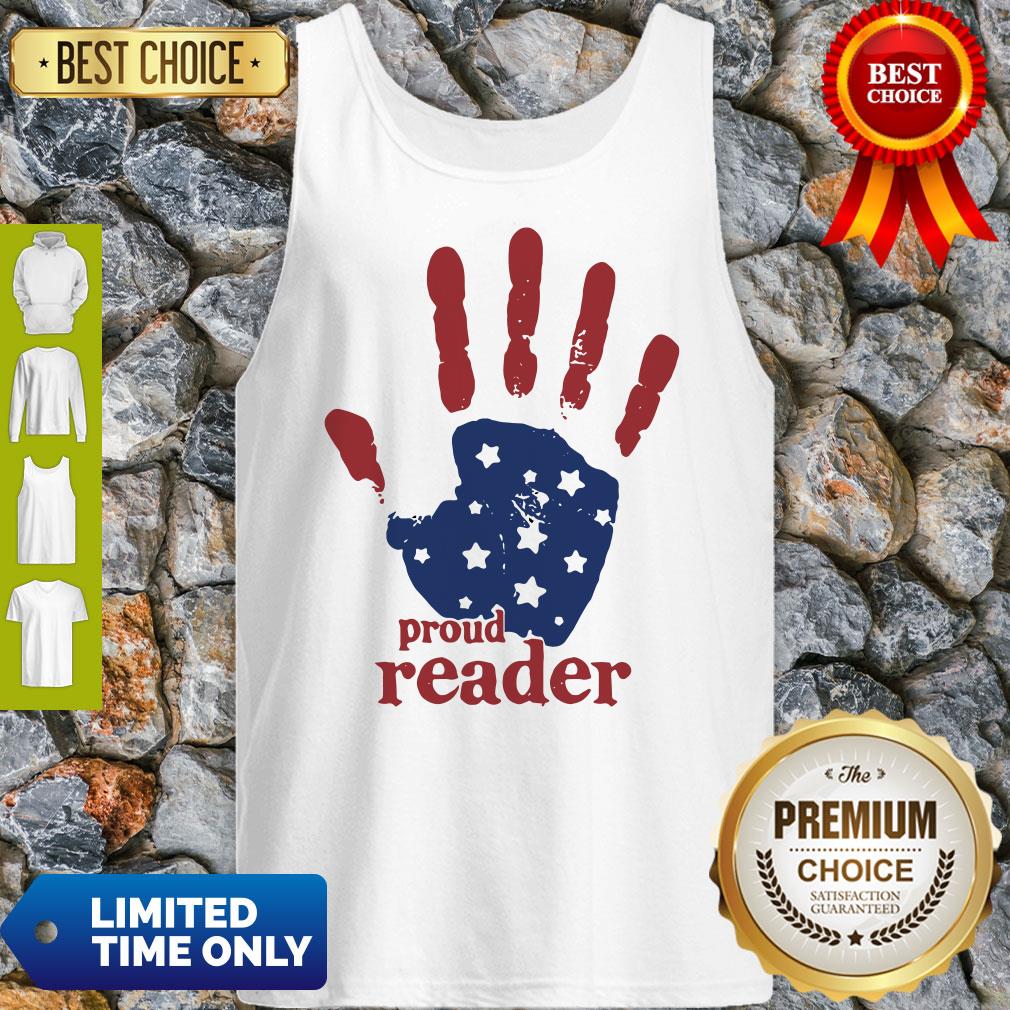 Independence Day Handprint Proud Reader Shirt