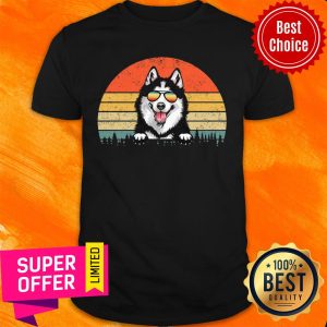 Awesome Sunset Husky Vintage Shirt