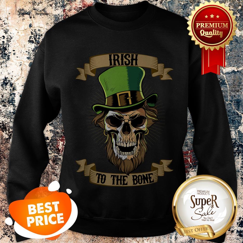 Nice St Patricks Day Leprechaun Skull Irish To The Bone T-shirt