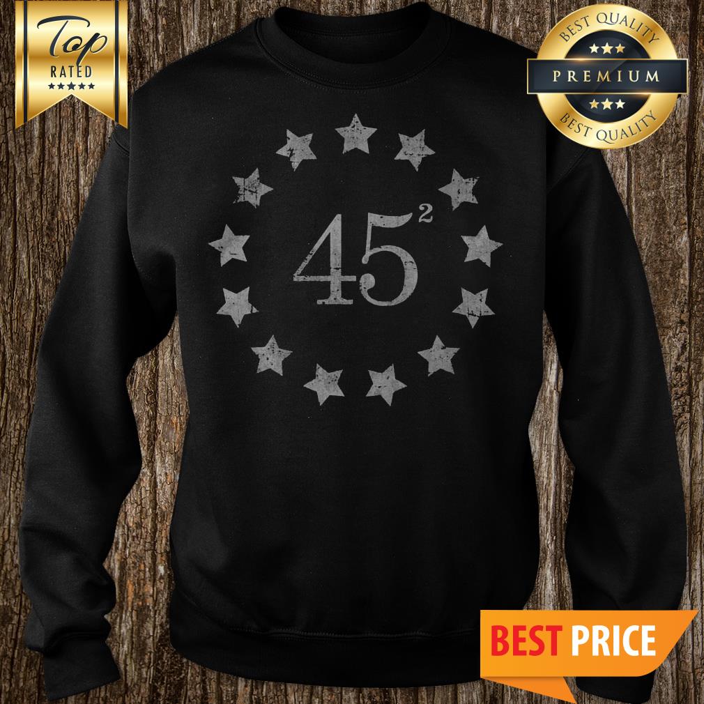 45 Squared Betsy Ross Flag Merican Version Shirt