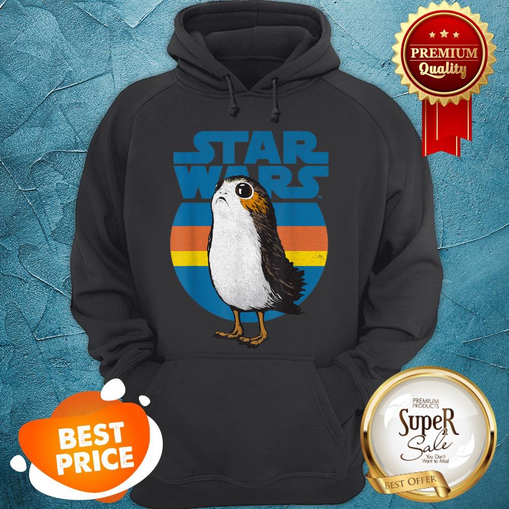Nice Star Wars Last Jedi Porg Retro Stripes Logo Graphic Shirt