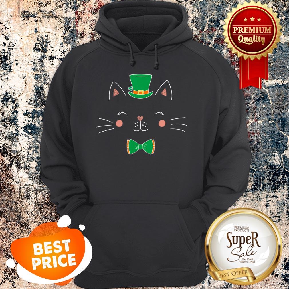 Nice St Patricks Day Cat Funny With Irish Leprechaun Hat Shirt