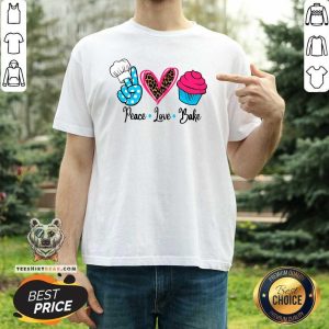 Colorful Baking Peace Love Bake Shirt