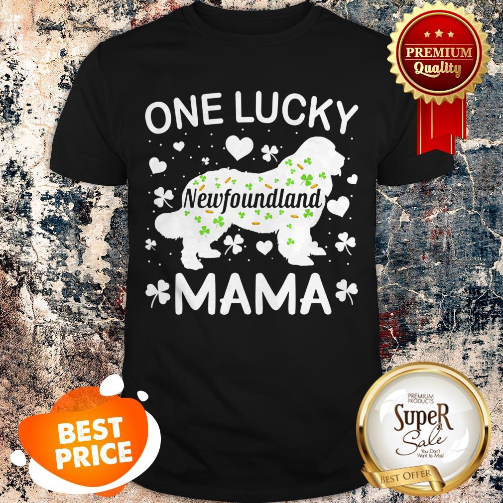 Nice St Patricks Day Newfoundland Lucky Mama Mom Dog Gift T-shirt