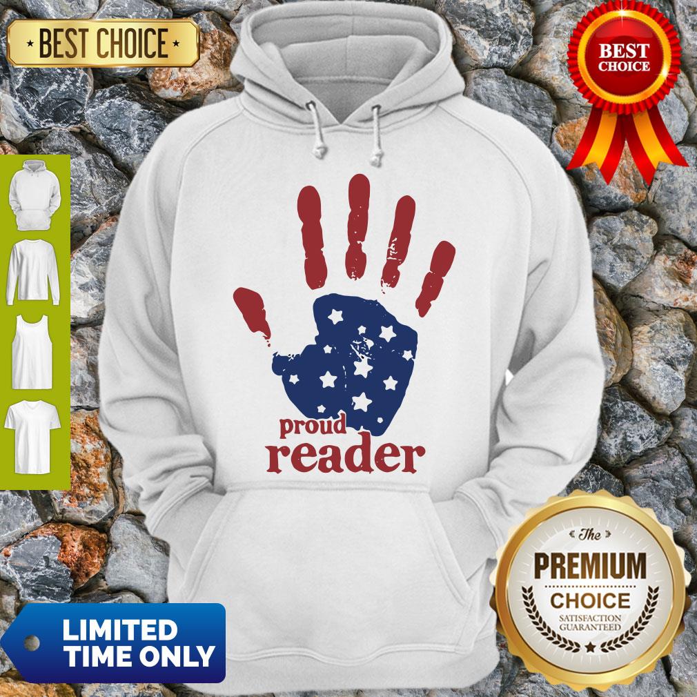 Independence Day Handprint Proud Reader Shirt