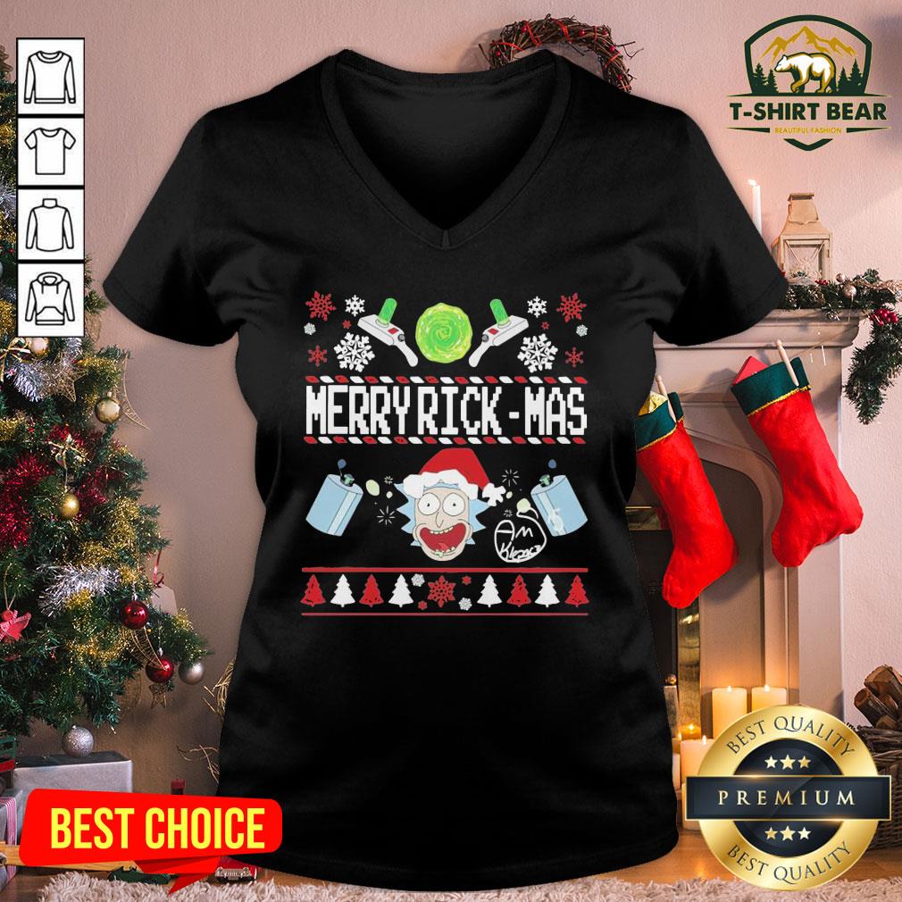 Colorful Santa Rick Sanchez Merry Rickmas Ugly Christmas Shirt