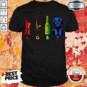 Awesome LGBT Liberty Guns Beer Pro Donald Trump Shirt