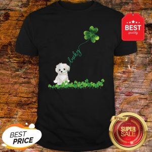 Lucky Maltese Dog Shamrock St Patrick Day Shirt