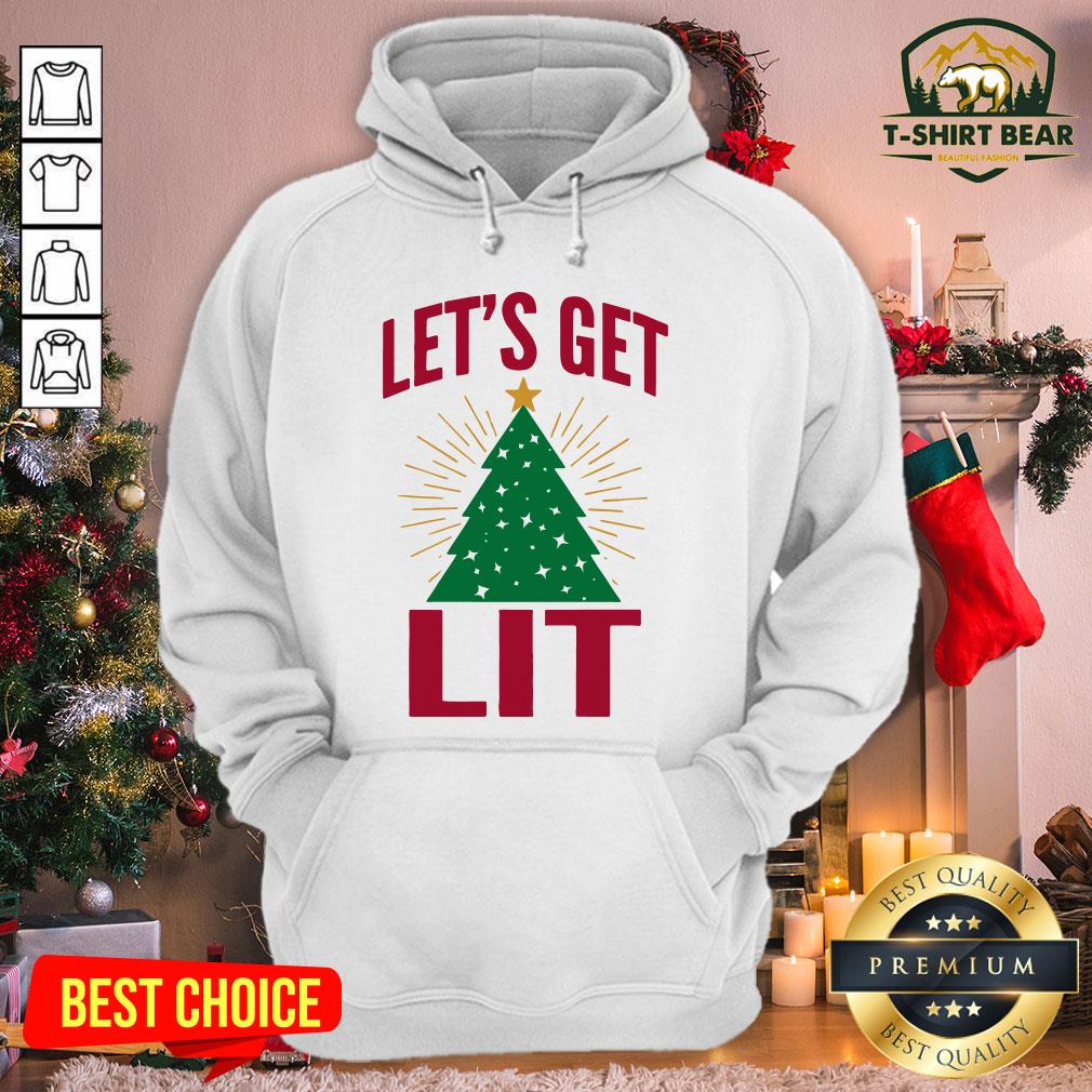 Pretty Let’s Get Lit Christmas Tree Shirt