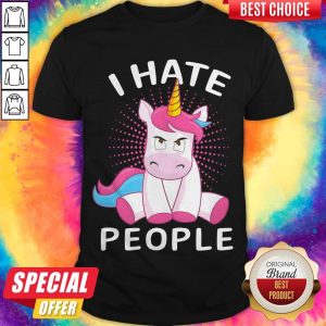 Funny Baby Unicorn I Hate People Shirt