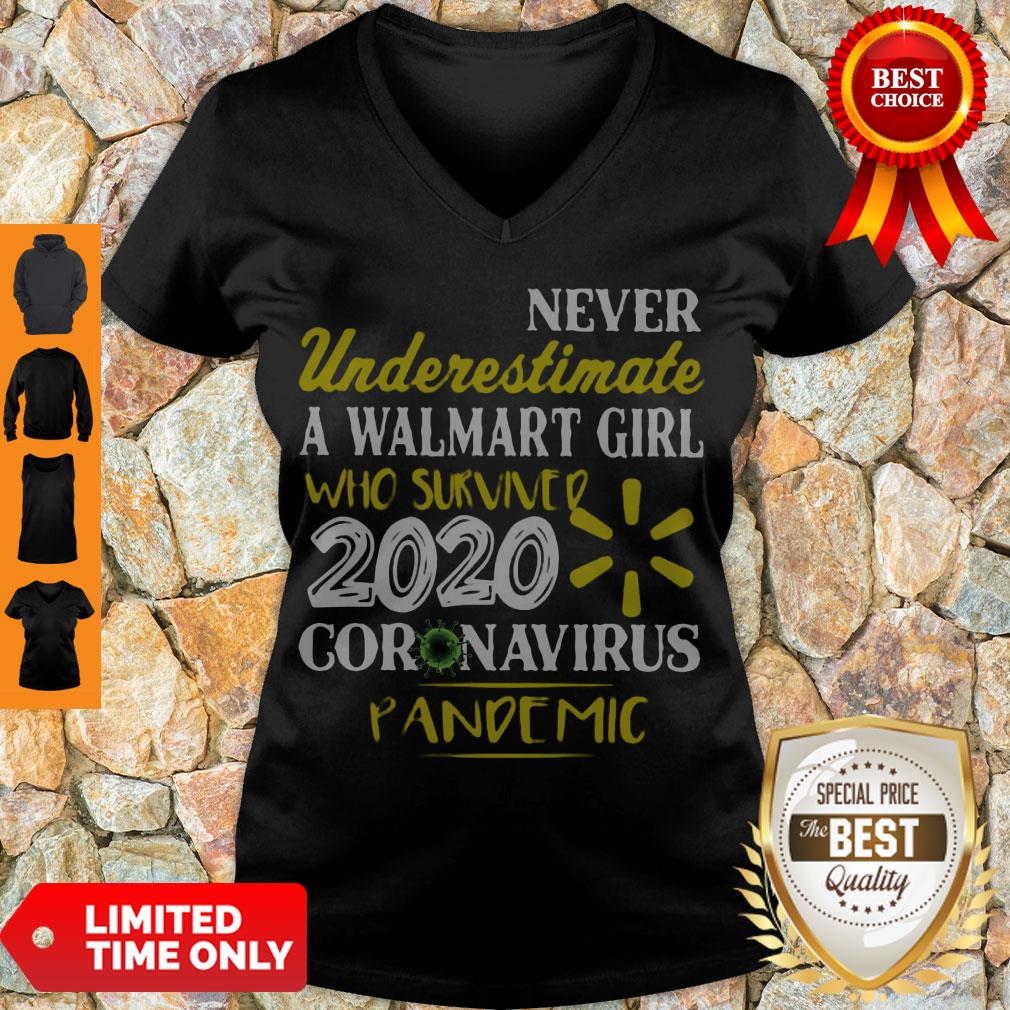 Never Underestimate A Walmart Girl Who Survived 2020 Coronavirus Pandemic Shirt