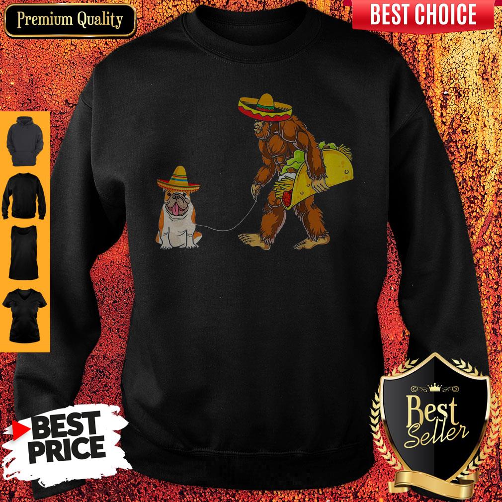 Bigfoot Sasquatch Walking Pitbull Dog Shirt