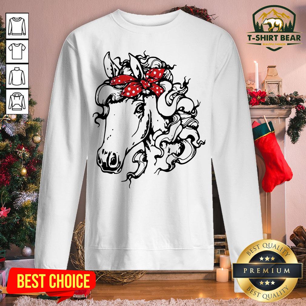 Pretty Horse Bandana Horseback Riding Horse Lover Shirt