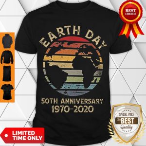 Nice Earth Day 50th Anniversary 1970 Retro Sunset 2020 Shirt