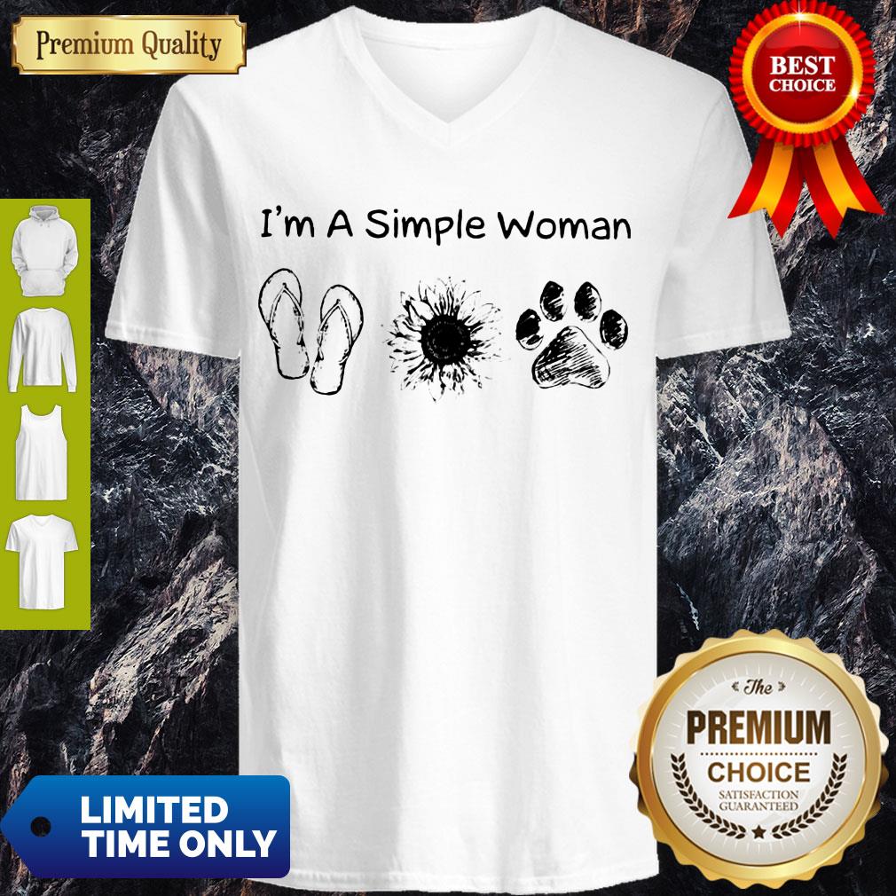 Awesome I'm A Simple Woman Sunflower Paw Shirt