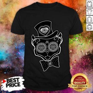 Sugar Skull Dapper Black Kitty Day Of The Dead In Mexican Shirt