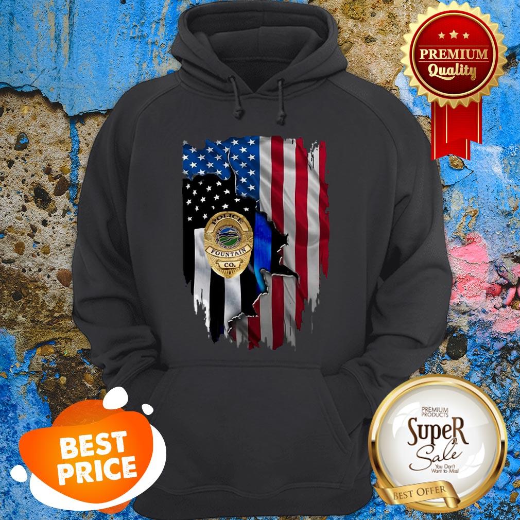 Official Police Fountain Co American Flag Shirt