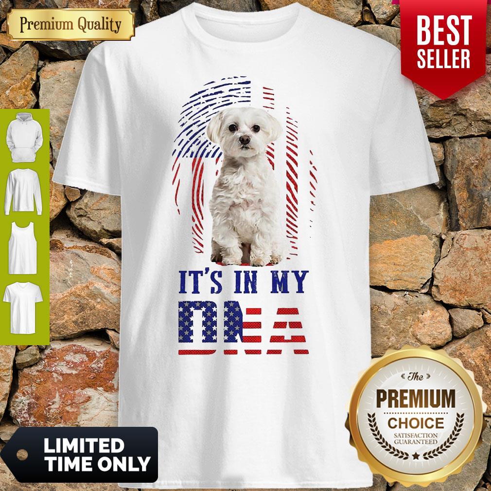 Official It's In My Dna Dog American Flag Shirt