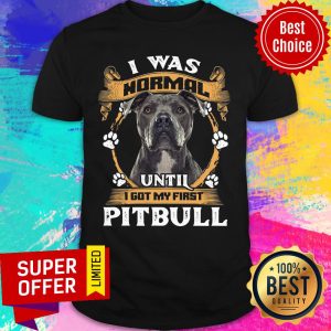 Pitbull I Was Normal Shirt