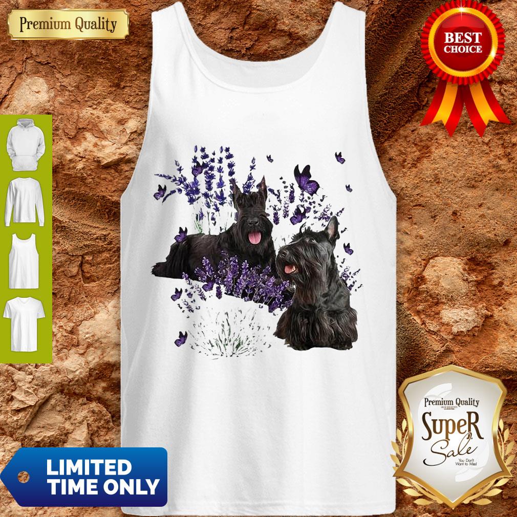 Top Scottish Terrier And Lavender Shirt