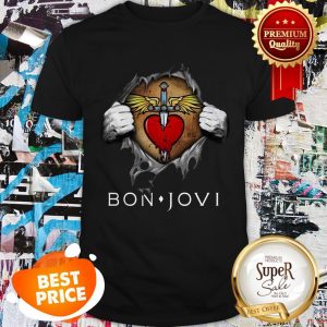 Nice Bon Jovi Logo Blood Inside Me Shirt