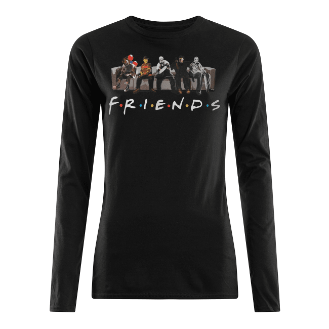 Horror-Friends-Halloween-women-s-long-sleeved-t-shirt-black-front.png