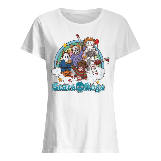 Horror-movie-characters-Scare-Dogs-Womens-Shirt.png