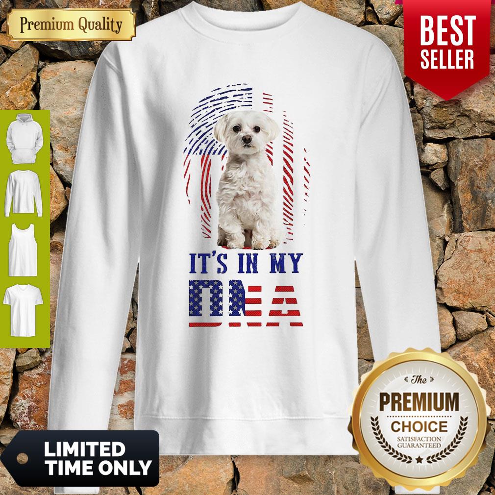 Official It's In My Dna Dog American Flag Shirt