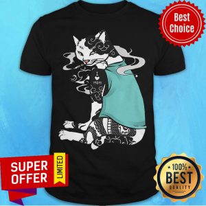 Top Cat Smoking Tattoos I Love Mom Shirt