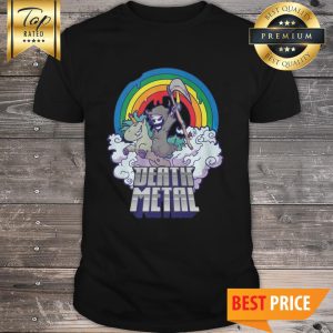 Death Metal Unicorn Reaper Halloween shirt