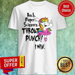 Premium Rock, Paper, Scissors, Throat Punch I Win Shirt