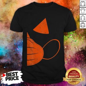Couple Halloween Pumpkin Wearing Mask Costume Gift T-Shirt