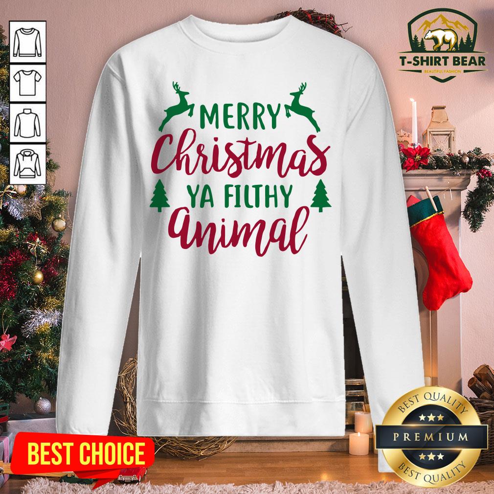 Funny Merry Christmas Ya Filthy Animal Shirt