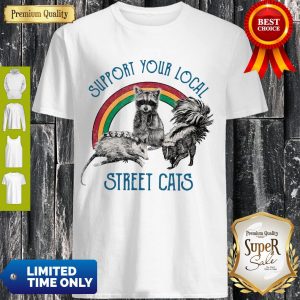 Cute Raccoon Support Your Local Street Cats Shirt