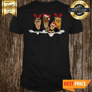Just A Girl Who Loves Yorkies And Christmas Yorkie Dog Snowflakes Shirt