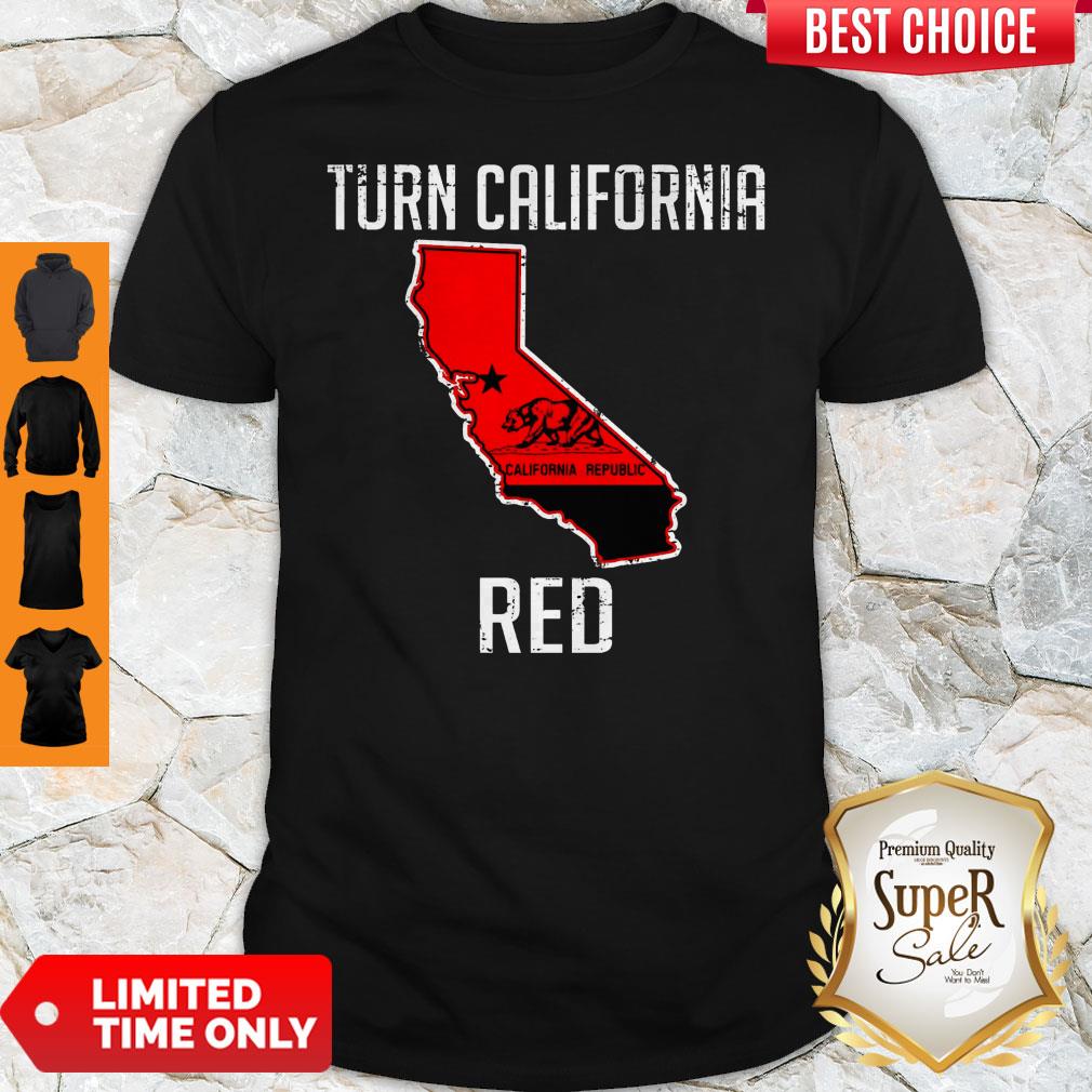 Official Turn California Red State Flag Shirt