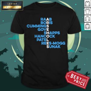 Raab Boris Cummings Gove Shapps Hancock Patel Reesmogg Sunak Shirt