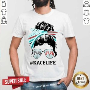Auto Racing Life Messy Bun Girl Shirt