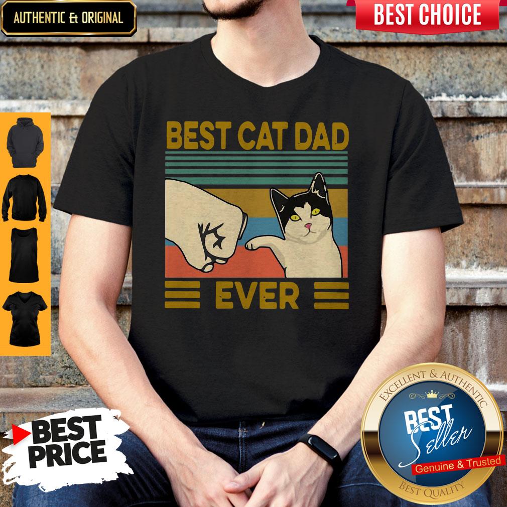 Vintage Best Cat Dad Ever Shirt