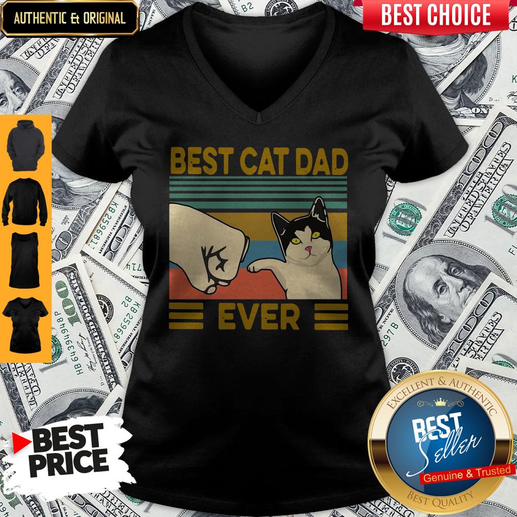 Vintage Best Cat Dad Ever Shirt