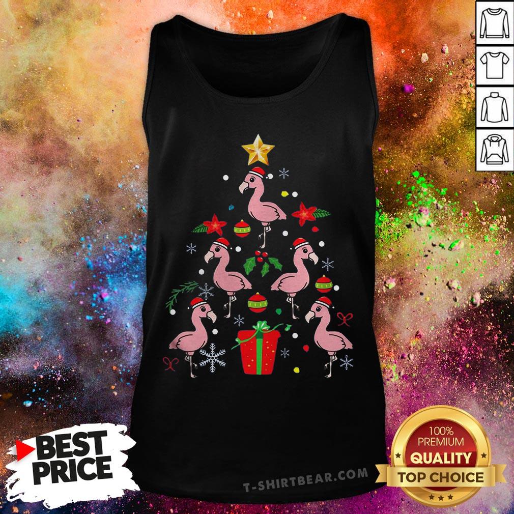 Colorful Flamingo Christmas Ornament Tree Xmas Shirt