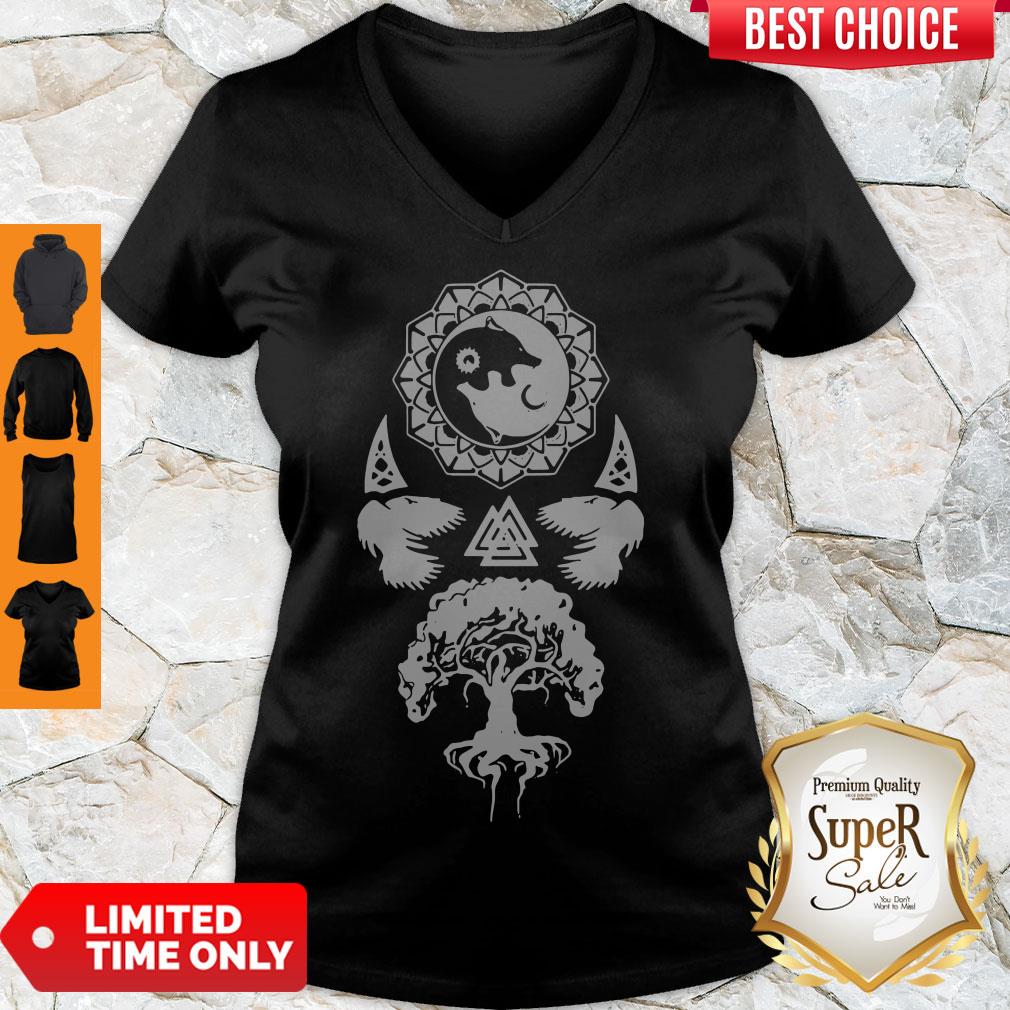 Awesome Wolf Raven Yggdrasil Shirt