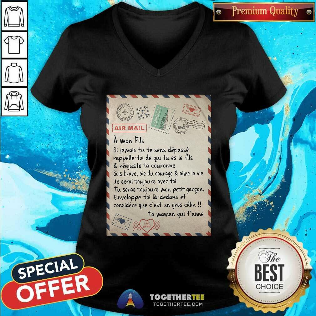 Air Mail A Mom Fils Ta Maman Qui Taime Shirt